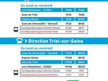 Mise en place d’une navette temporaire Triel <> Verneuil 