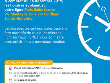 Nouveaux horaires ligne J