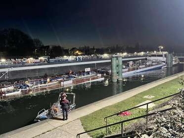 Incident sur la Seine d'une barge transportant du nitrate de calcium